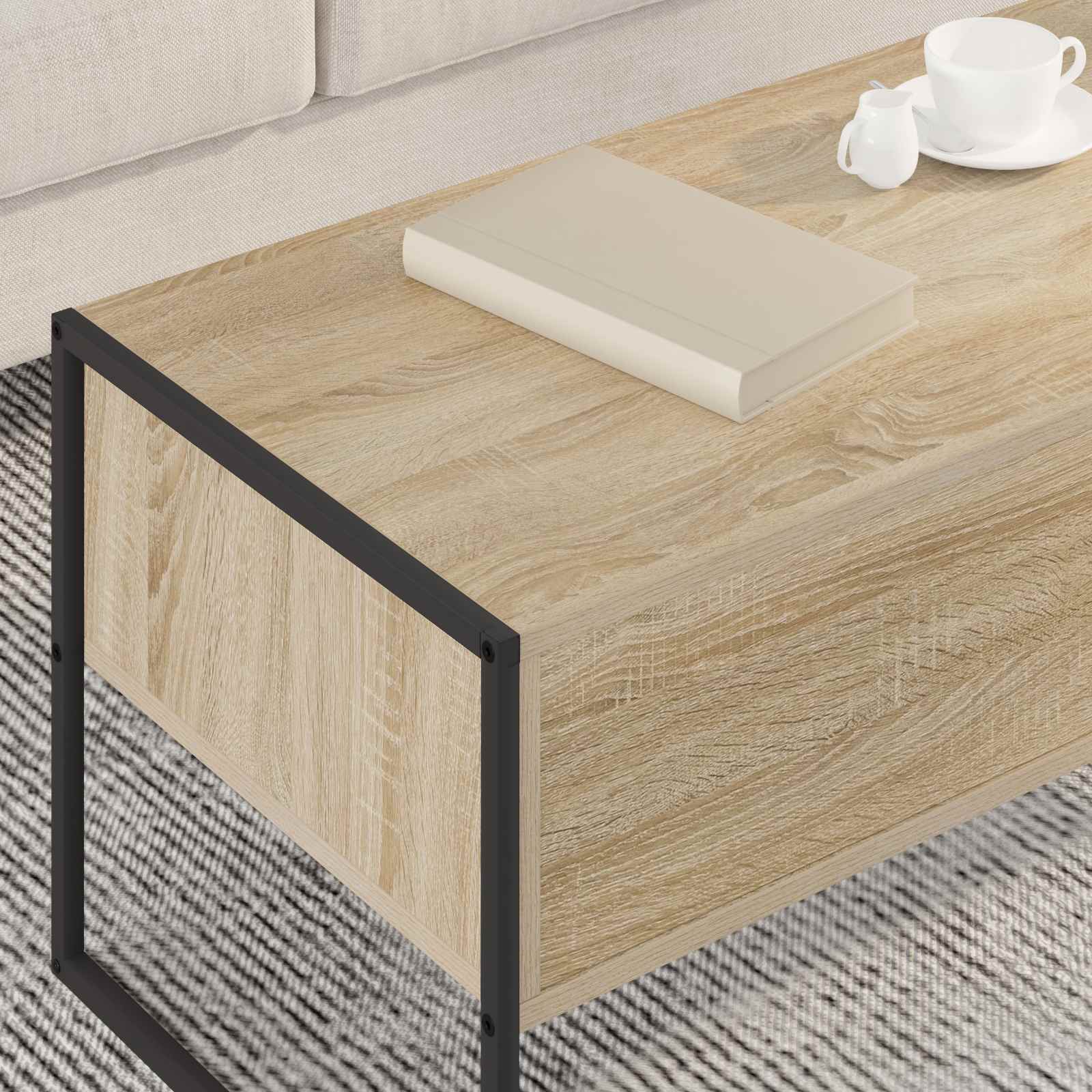 vidaXL Stolik kawowy Sonoma 100 x 46 x 40 cm Materiał drewnopochodny