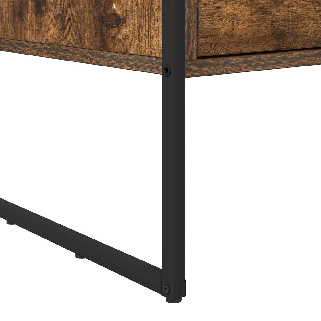 vidaXL Stolik kawowy z szufladą Dąb dymny 100 x 46 x 40 cm