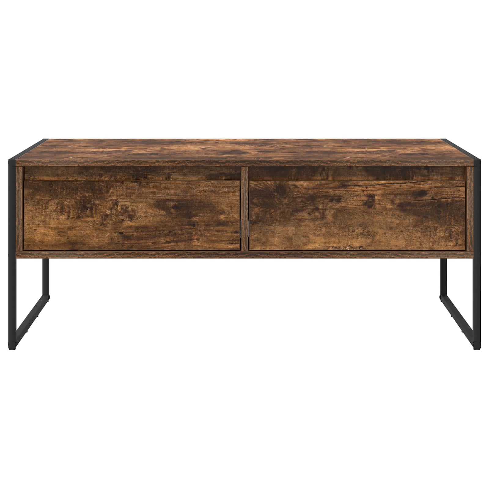 vidaXL Stolik kawowy z szufladą Dąb dymny 100 x 46 x 40 cm