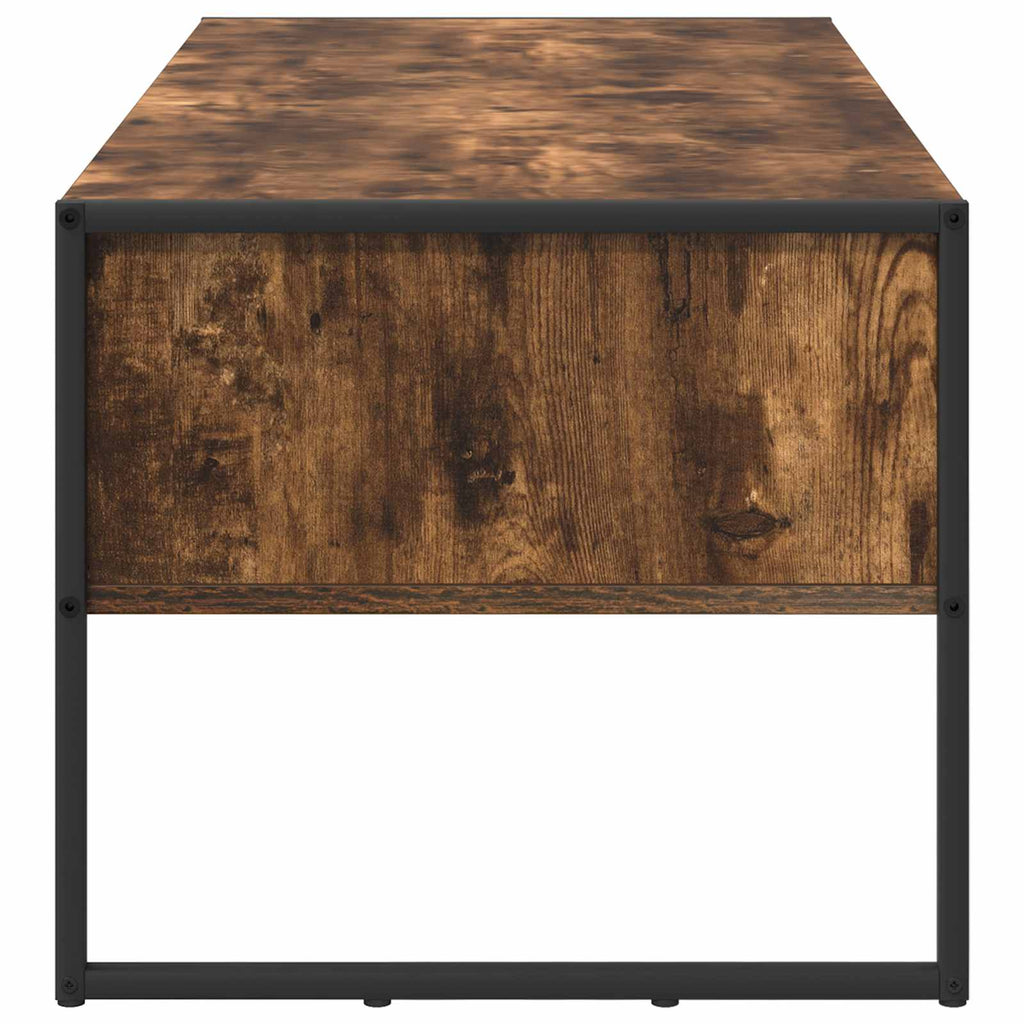 vidaXL Stolik kawowy z szufladą Dąb dymny 100 x 46 x 40 cm