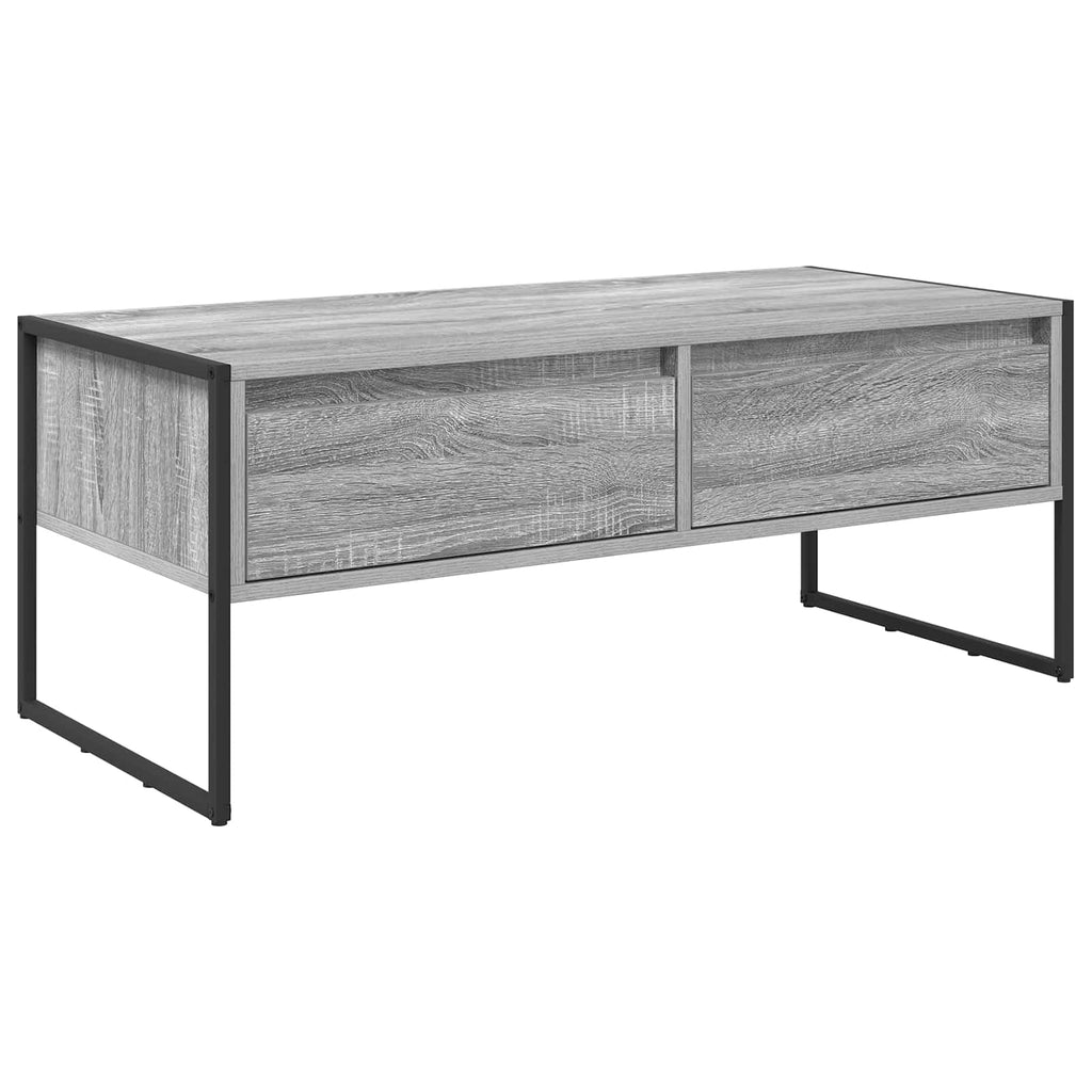 vidaXL Stolik kawowy z szufladą Szary Sonoma 100 x 46 x 40 cm