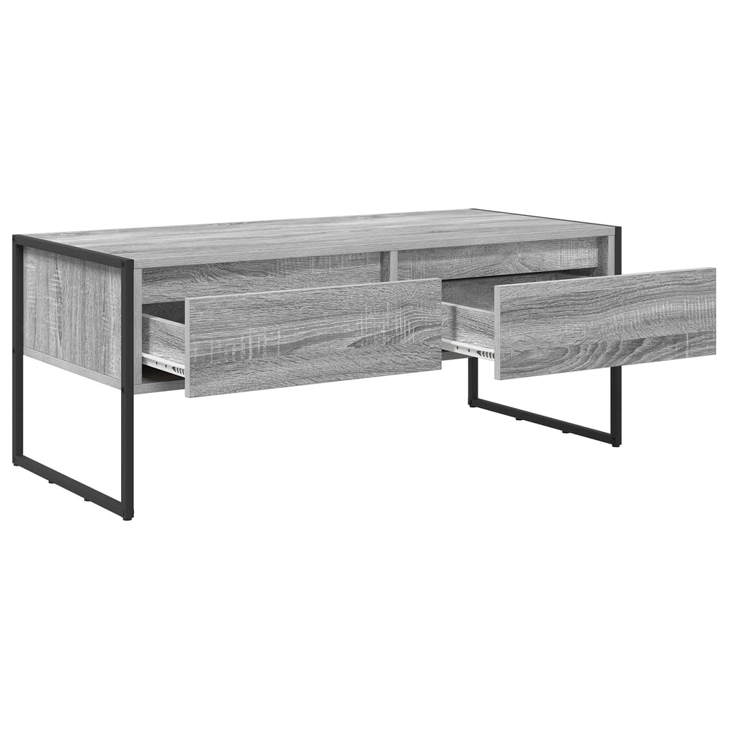 vidaXL Stolik kawowy z szufladą Szary Sonoma 100 x 46 x 40 cm