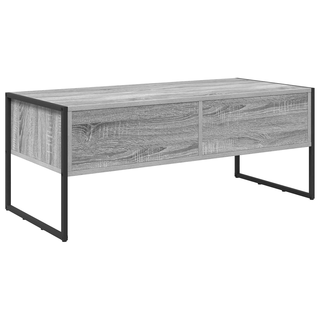 vidaXL Stolik kawowy z szufladą Szary Sonoma 100 x 46 x 40 cm