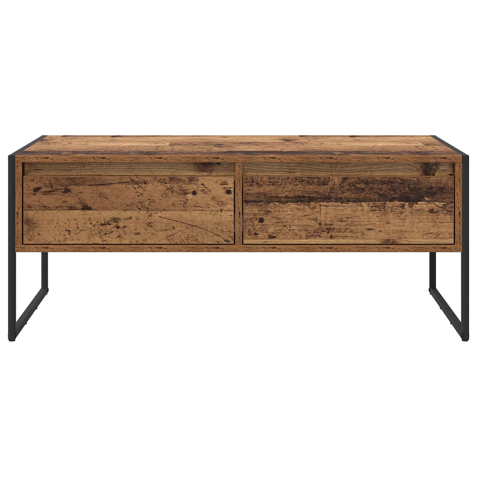 vidaXL Stolik kawowy z szufladą Stare drewno 100 x 46 x 40 cm