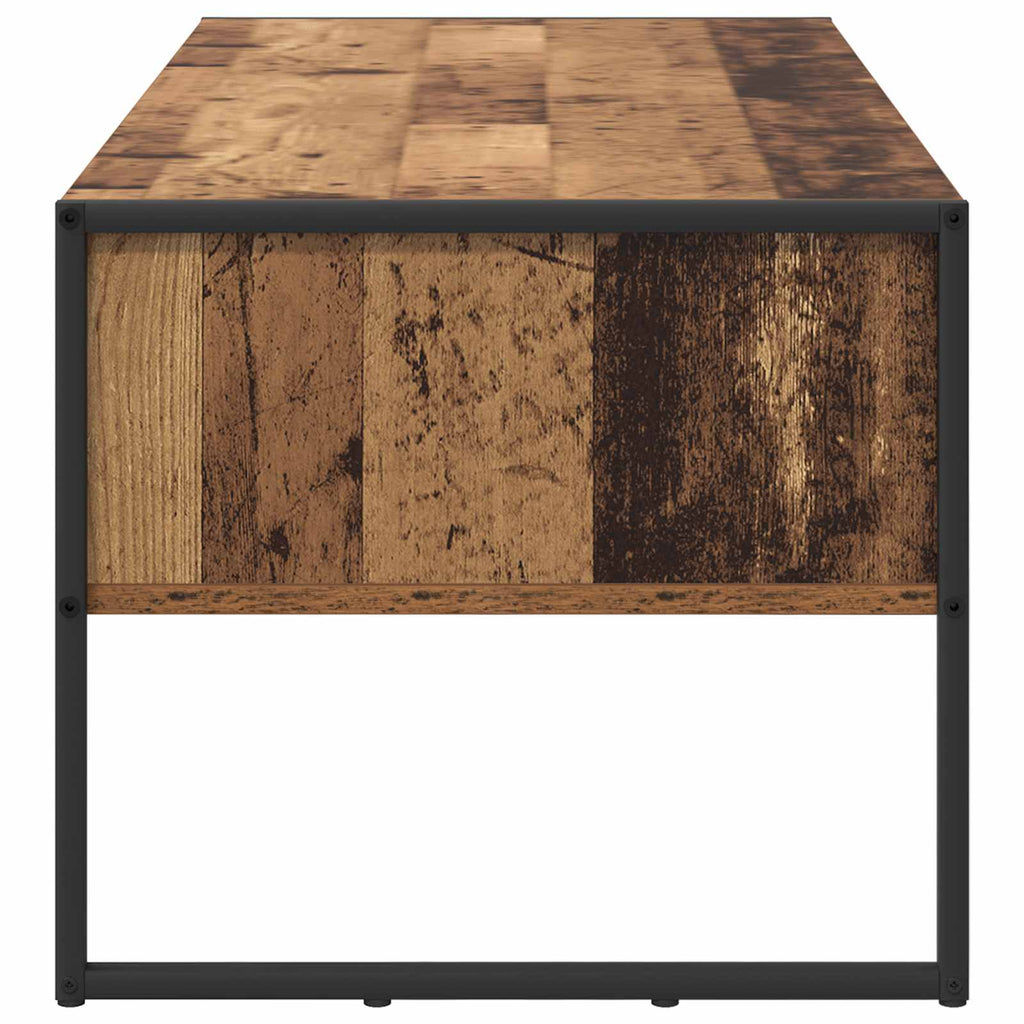 vidaXL Stolik kawowy z szufladą Stare drewno 100 x 46 x 40 cm