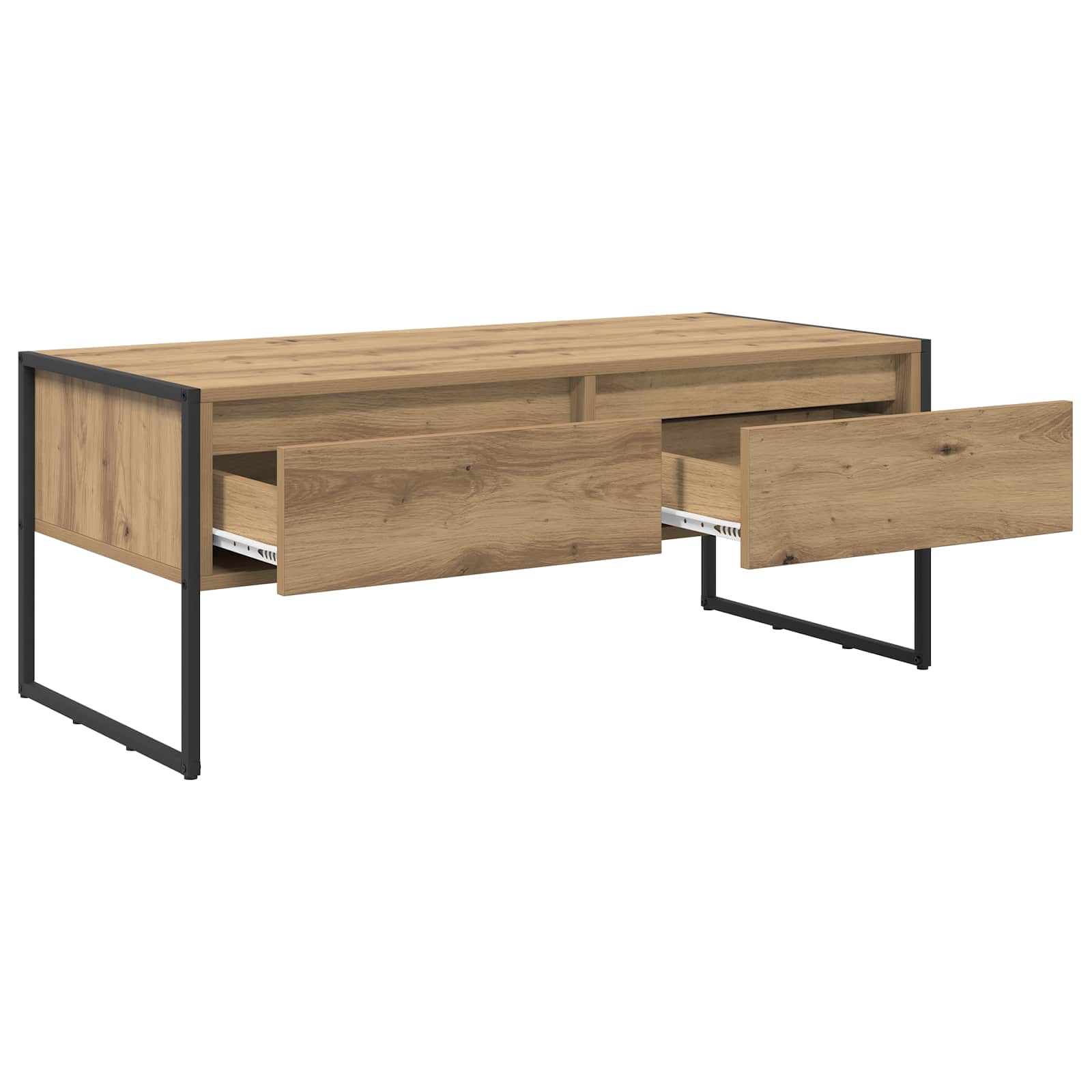 vidaXL Stolik kawowy z szufladą Dąb rzemieślniczy 100 x 46 x 40 cm
