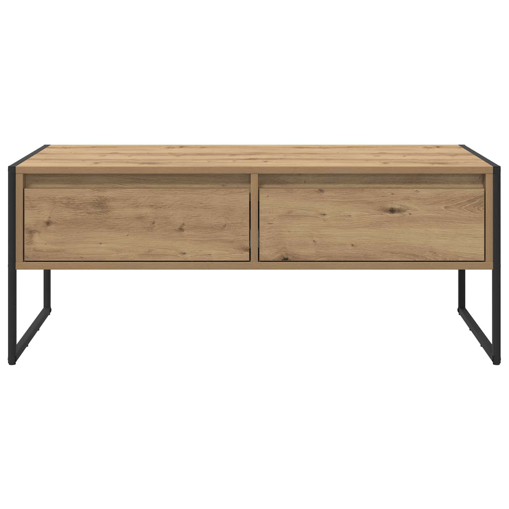 vidaXL Stolik kawowy z szufladą Dąb rzemieślniczy 100 x 46 x 40 cm