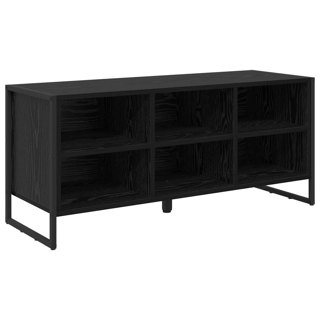 vidaXL Szafka na buty z przechowywaniem Czarny Dąb 100 x 35 x 44 cm