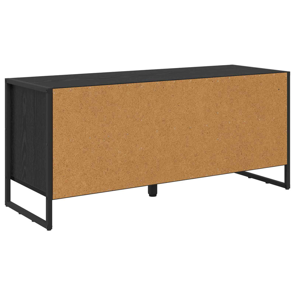 vidaXL Szafka na buty z przechowywaniem Czarny Dąb 100 x 35 x 44 cm