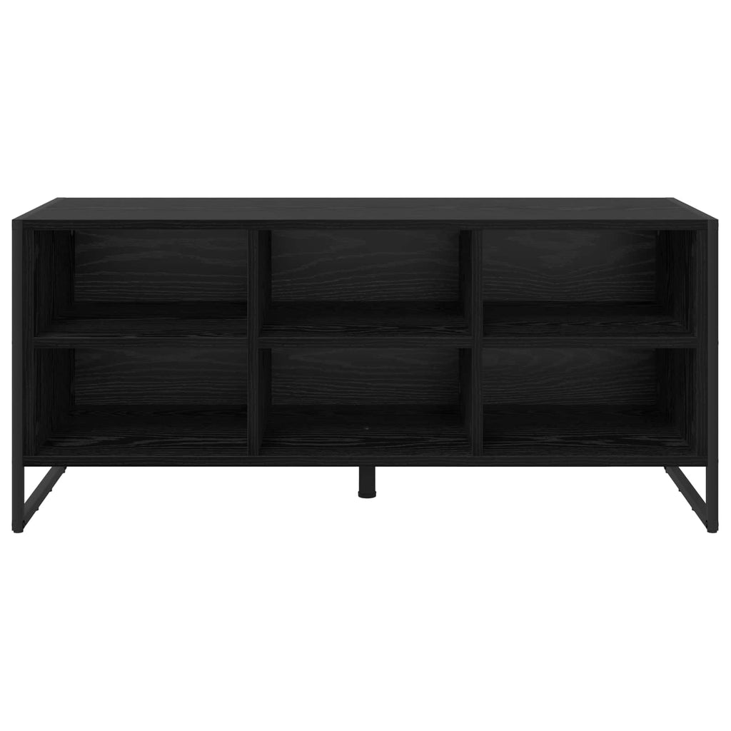vidaXL Szafka na buty z przechowywaniem Czarny Dąb 100 x 35 x 44 cm