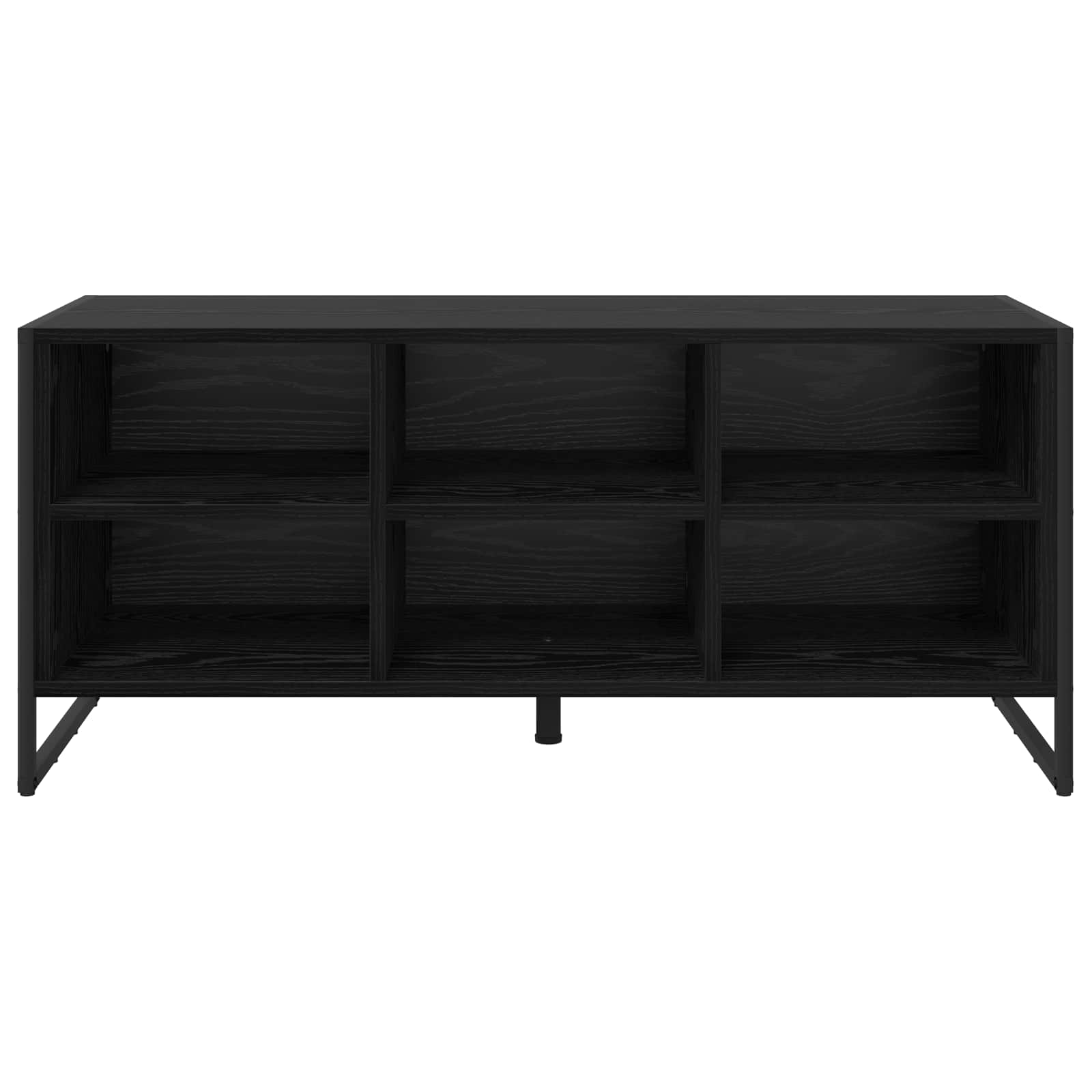 vidaXL Szafka na buty z przechowywaniem Czarny Dąb 100 x 35 x 44 cm