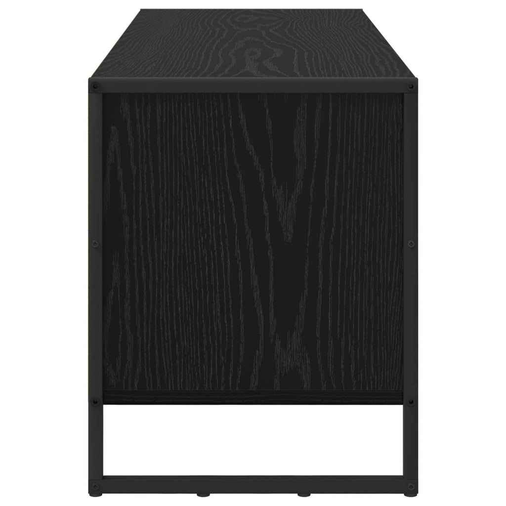 vidaXL Szafka na buty z przechowywaniem Czarny Dąb 100 x 35 x 44 cm