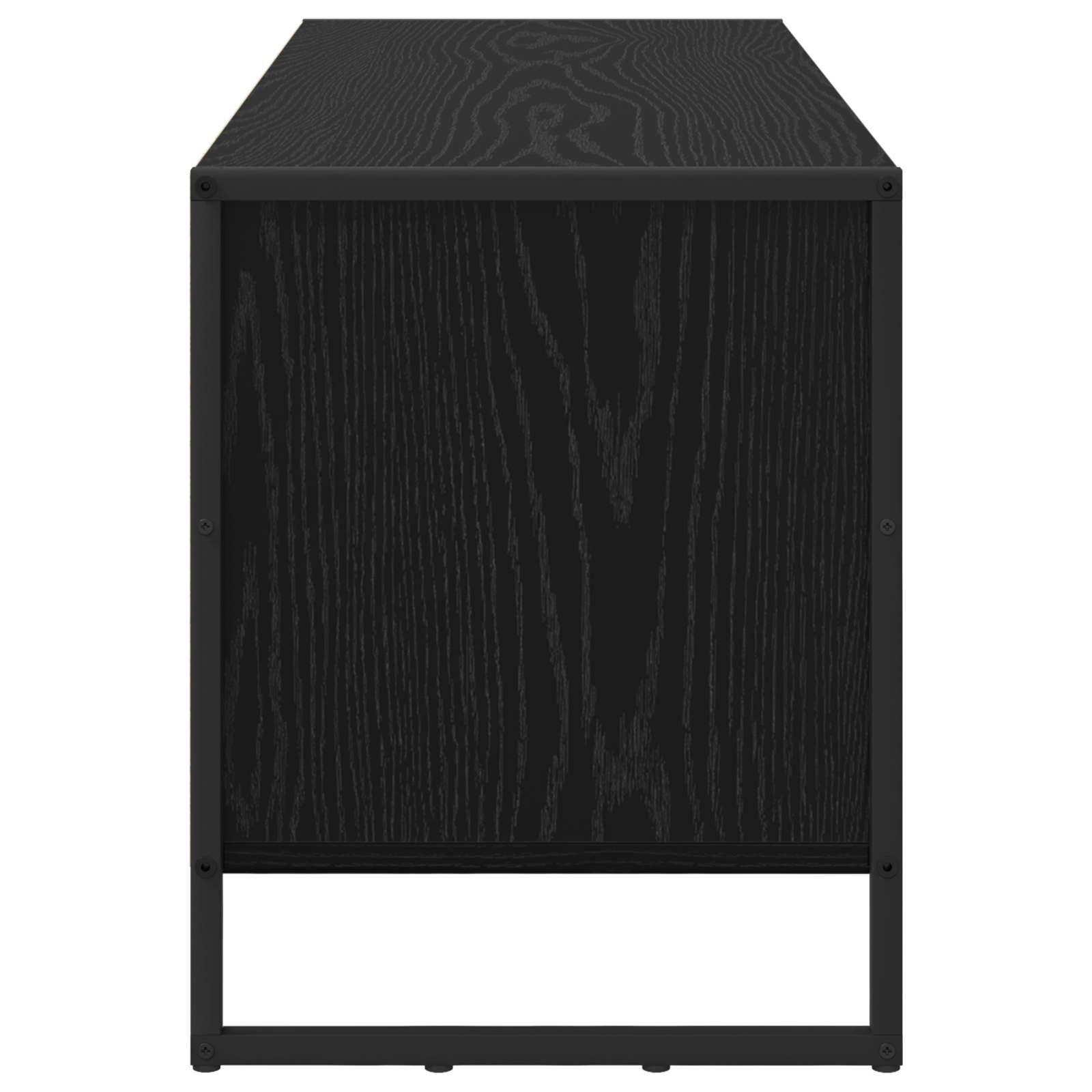 vidaXL Szafka na buty z przechowywaniem Czarny Dąb 100 x 35 x 44 cm