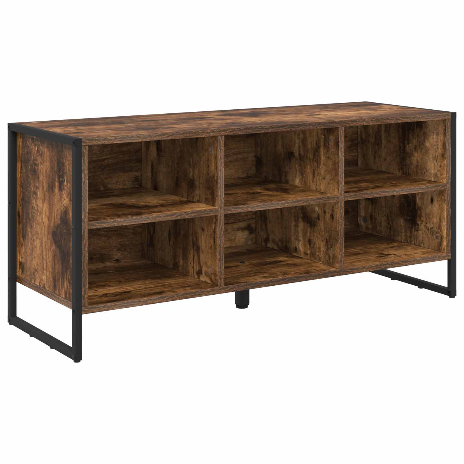vidaXL Szafka na buty z przechowywaniem Dąb dymny 100 x 35 x 44 cm
