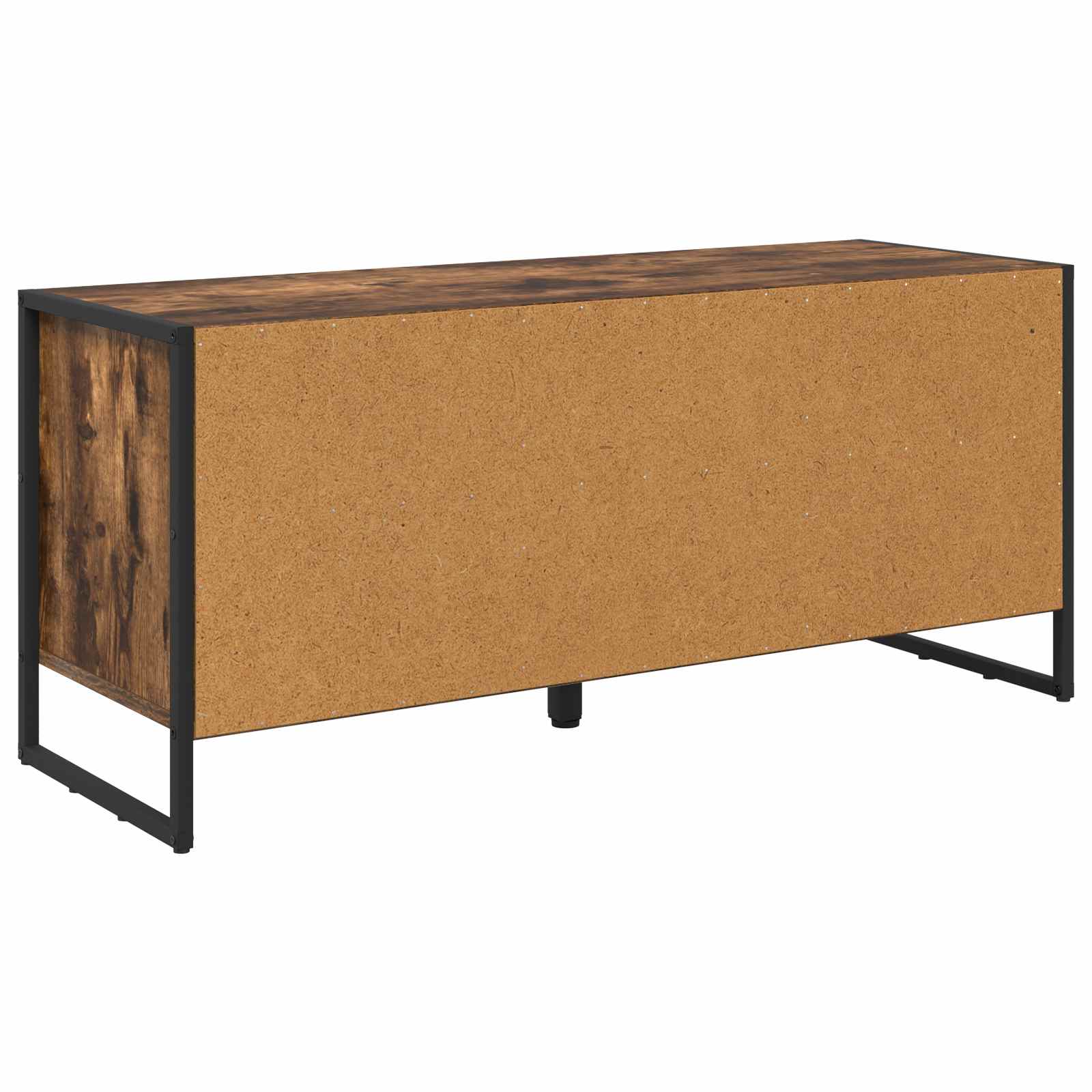 vidaXL Szafka na buty z przechowywaniem Dąb dymny 100 x 35 x 44 cm
