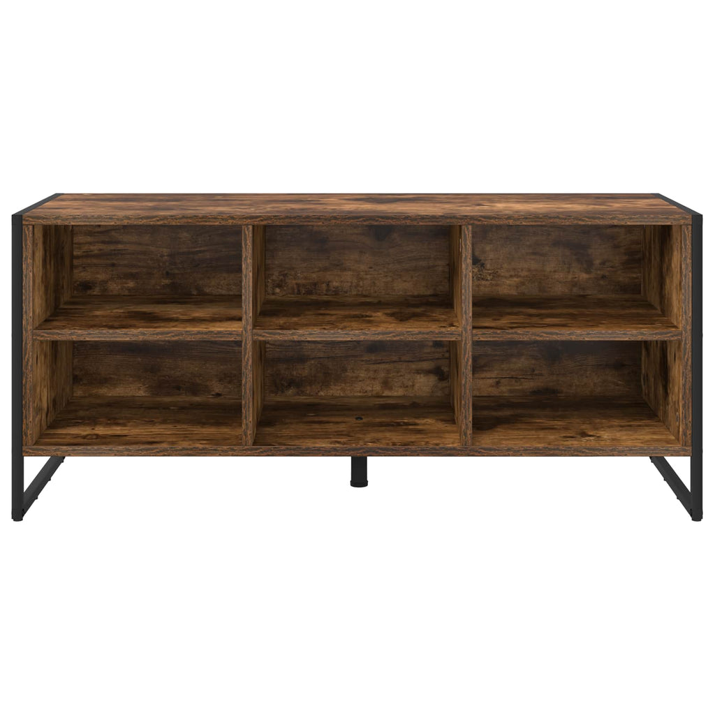 vidaXL Szafka na buty z przechowywaniem Dąb dymny 100 x 35 x 44 cm