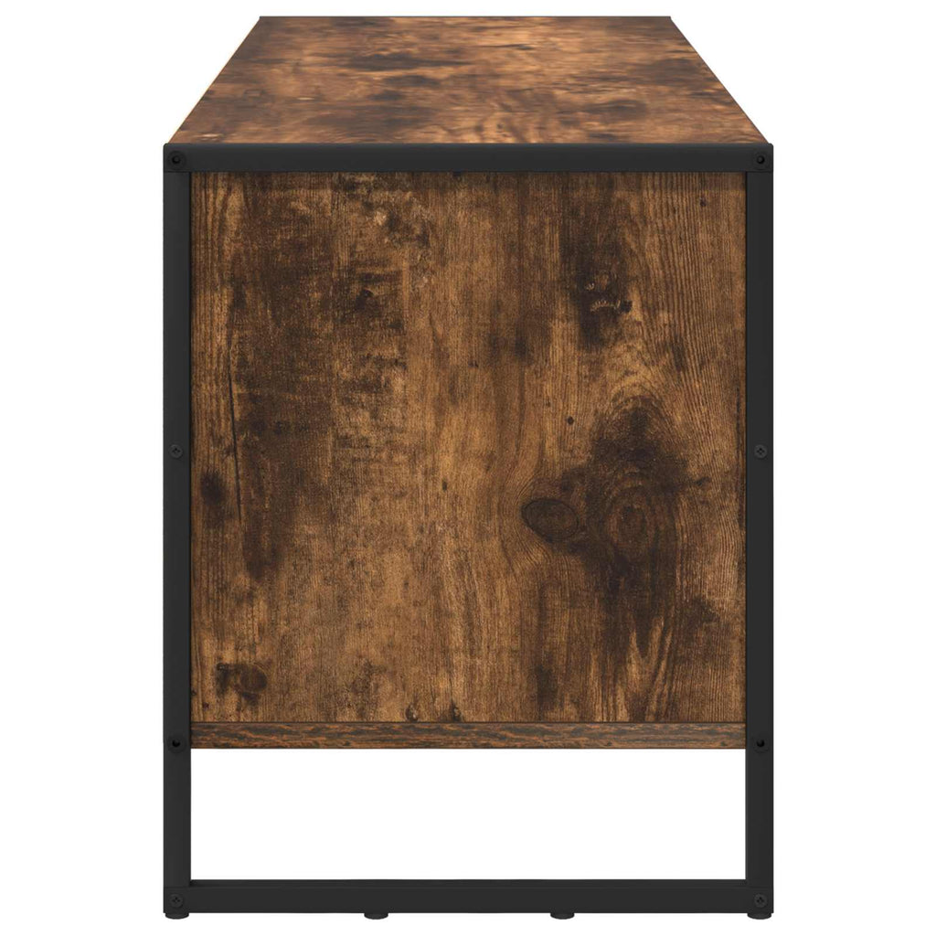 vidaXL Szafka na buty z przechowywaniem Dąb dymny 100 x 35 x 44 cm