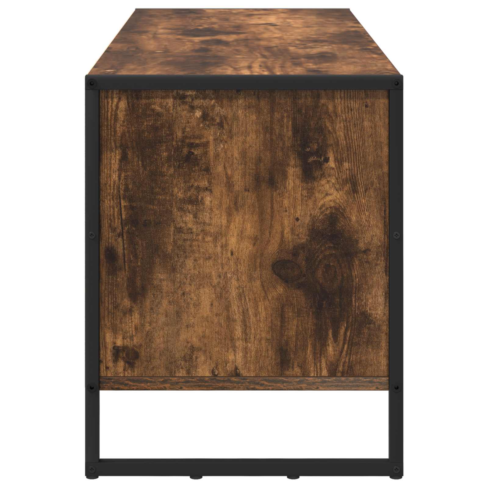 vidaXL Szafka na buty z przechowywaniem Dąb dymny 100 x 35 x 44 cm