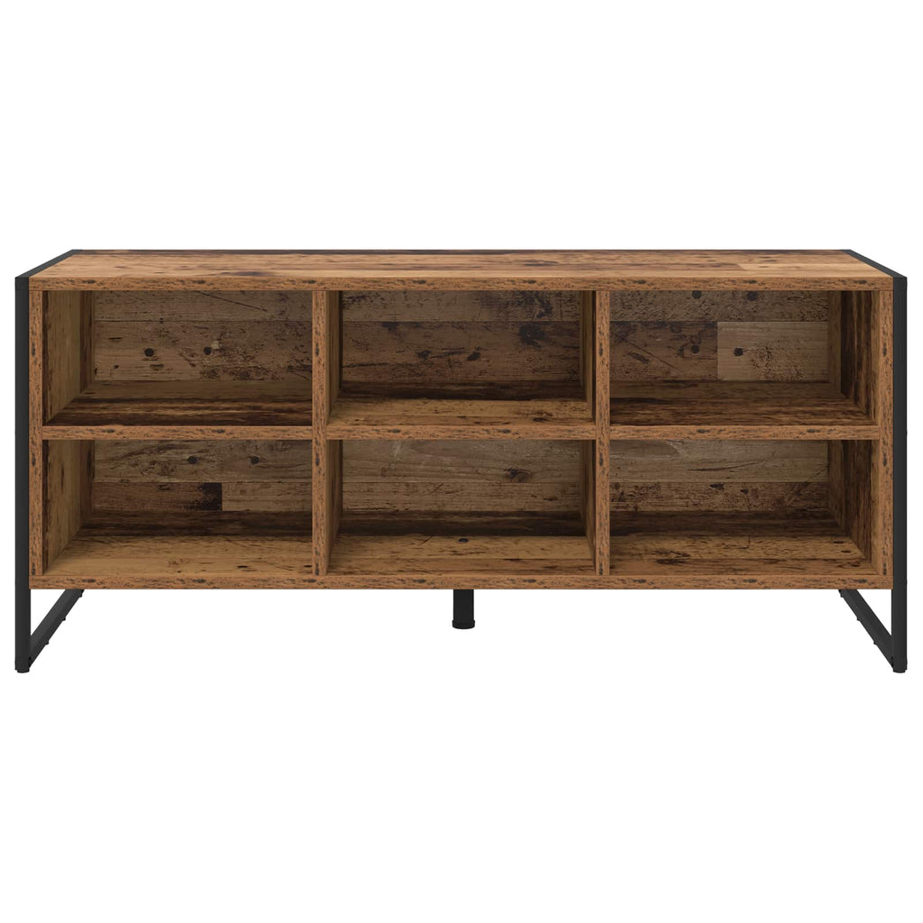 vidaXL Szafka na buty z przechowywaniem Stare drewno 100 x 35 x 44 cm
