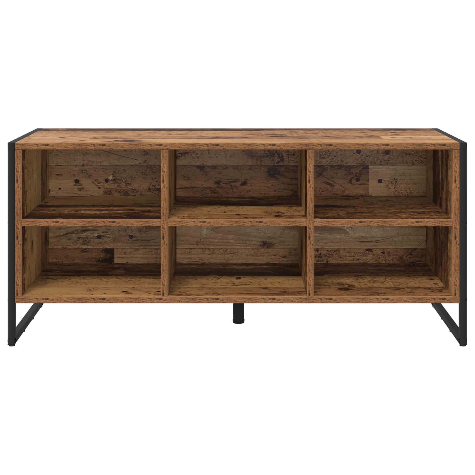 vidaXL Szafka na buty z przechowywaniem Stare drewno 100 x 35 x 44 cm