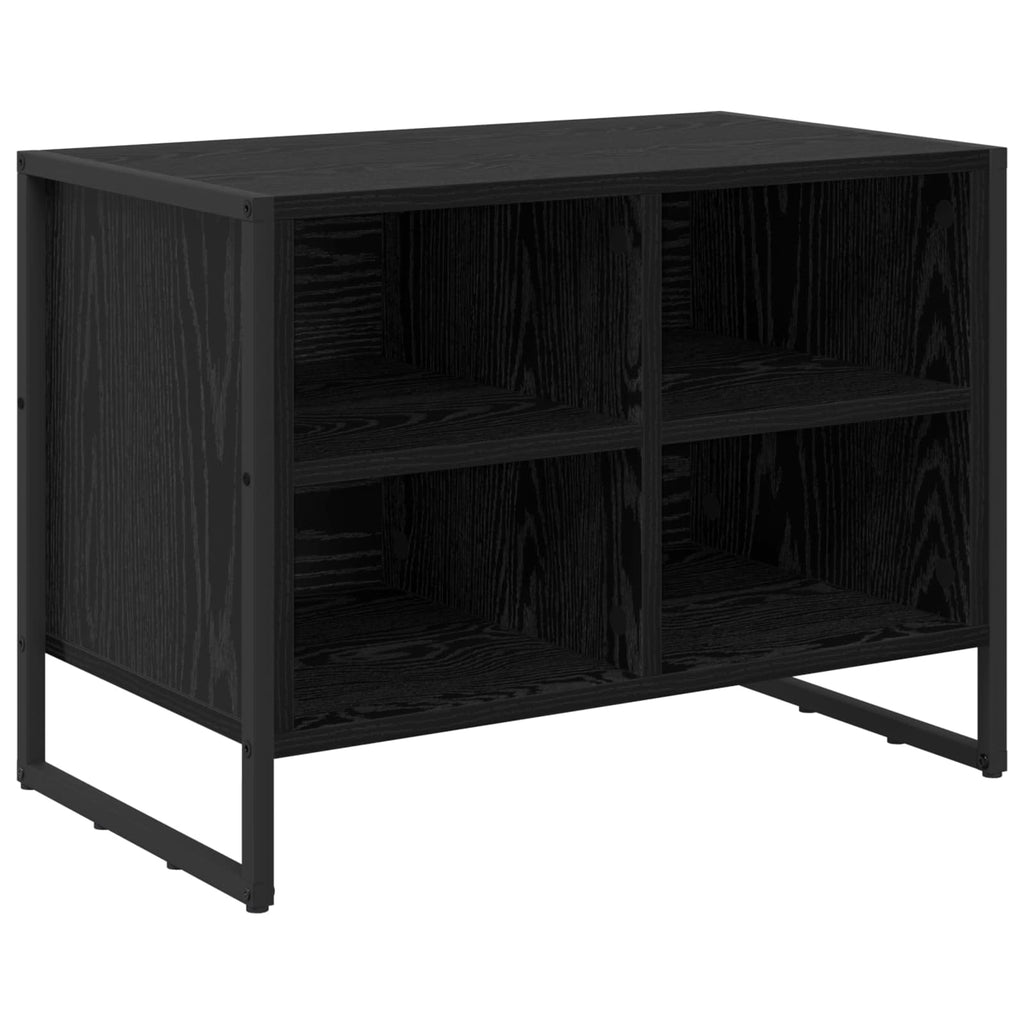 vidaXL Szafka na buty z przechowywaniem Czarny Dąb 60 x 35 x 44 cm