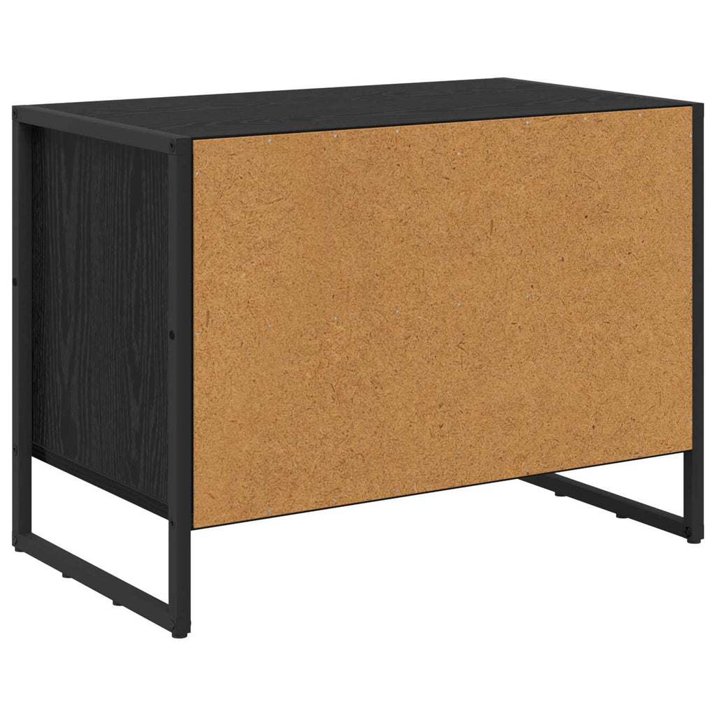 vidaXL Szafka na buty z przechowywaniem Czarny Dąb 60 x 35 x 44 cm