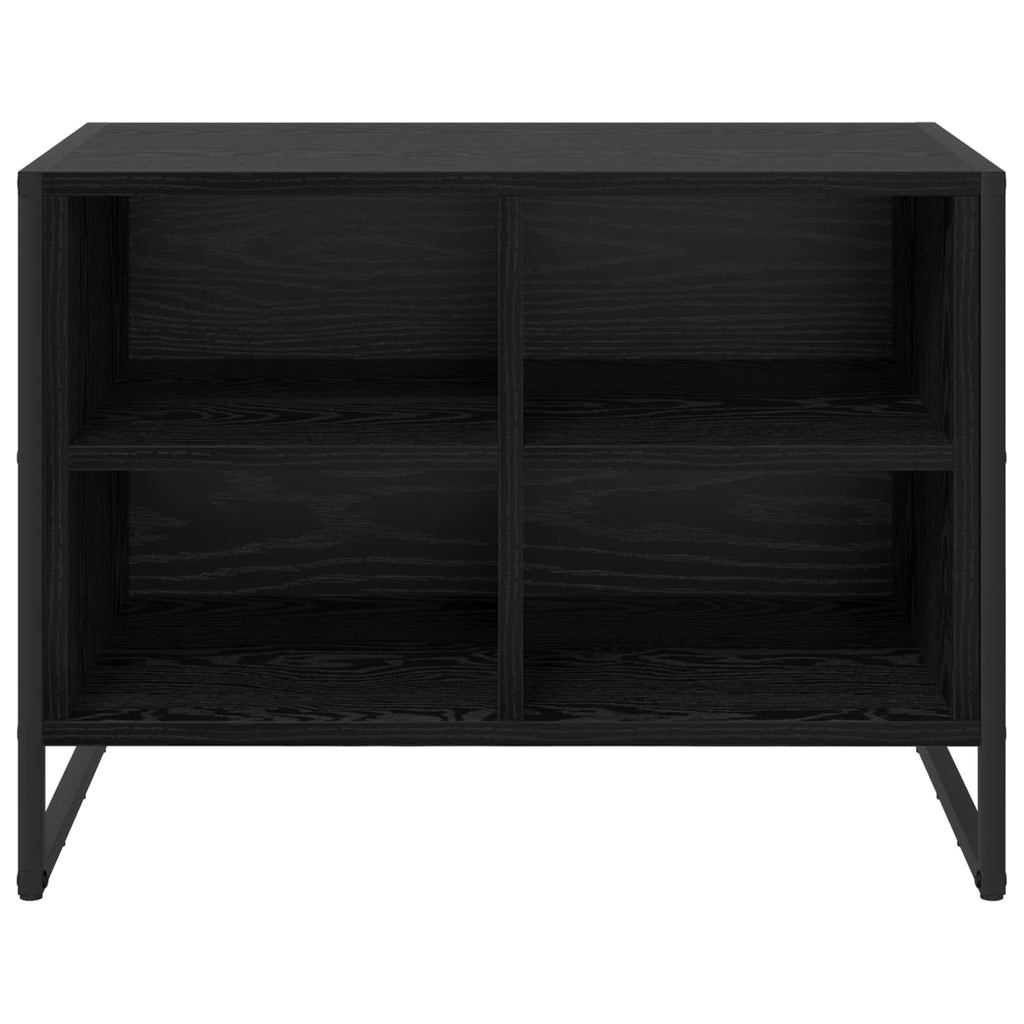 vidaXL Szafka na buty z przechowywaniem Czarny Dąb 60 x 35 x 44 cm