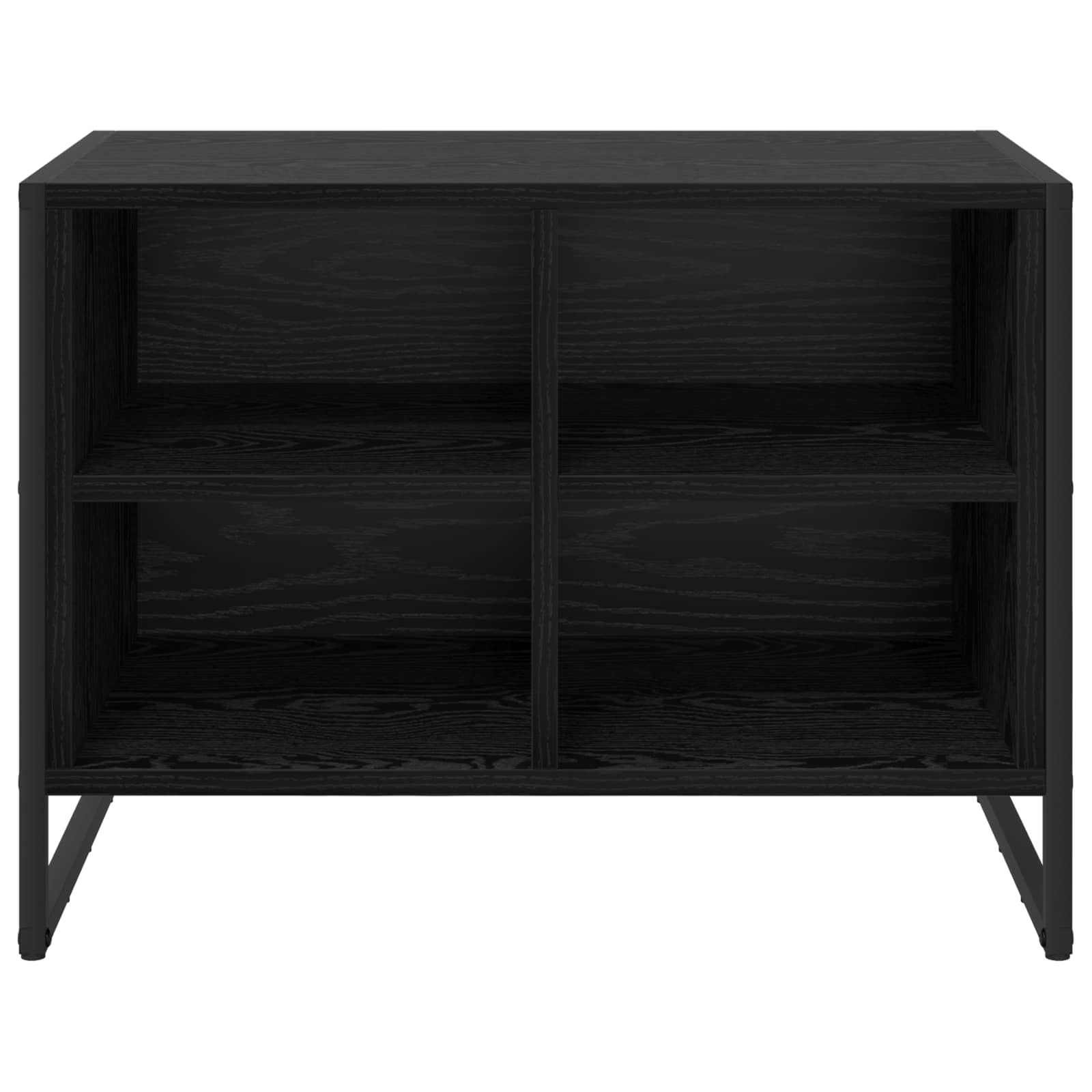 vidaXL Szafka na buty z przechowywaniem Czarny Dąb 60 x 35 x 44 cm