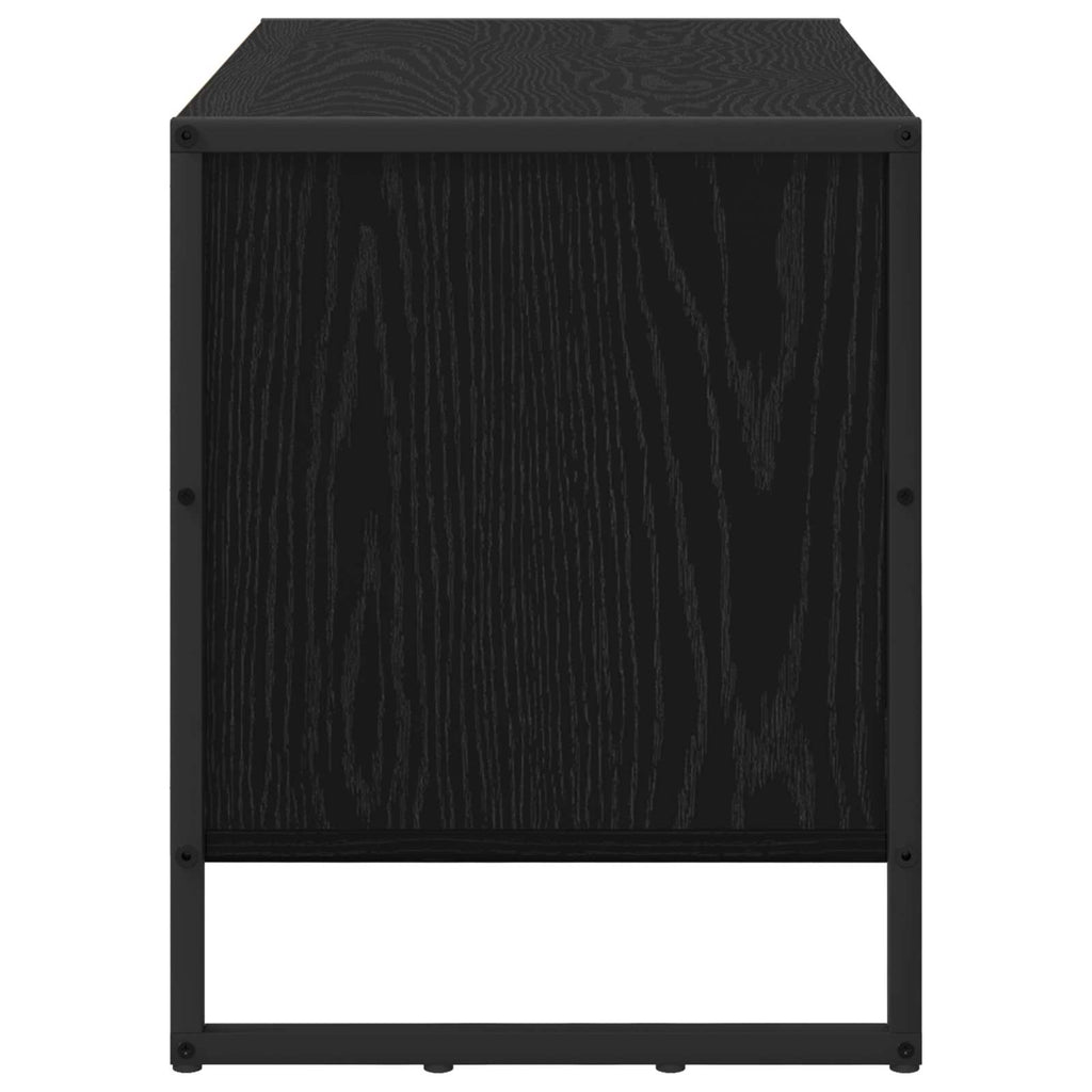 vidaXL Szafka na buty z przechowywaniem Czarny Dąb 60 x 35 x 44 cm