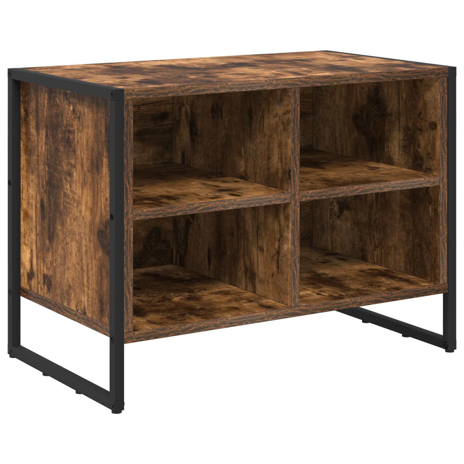 vidaXL Szafka na buty z przechowywaniem Dąb dymny 60 x 35 x 44 cm