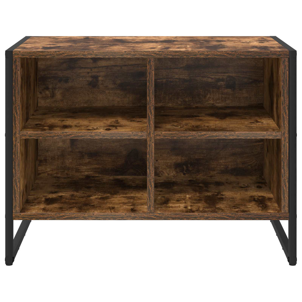 vidaXL Szafka na buty z przechowywaniem Dąb dymny 60 x 35 x 44 cm