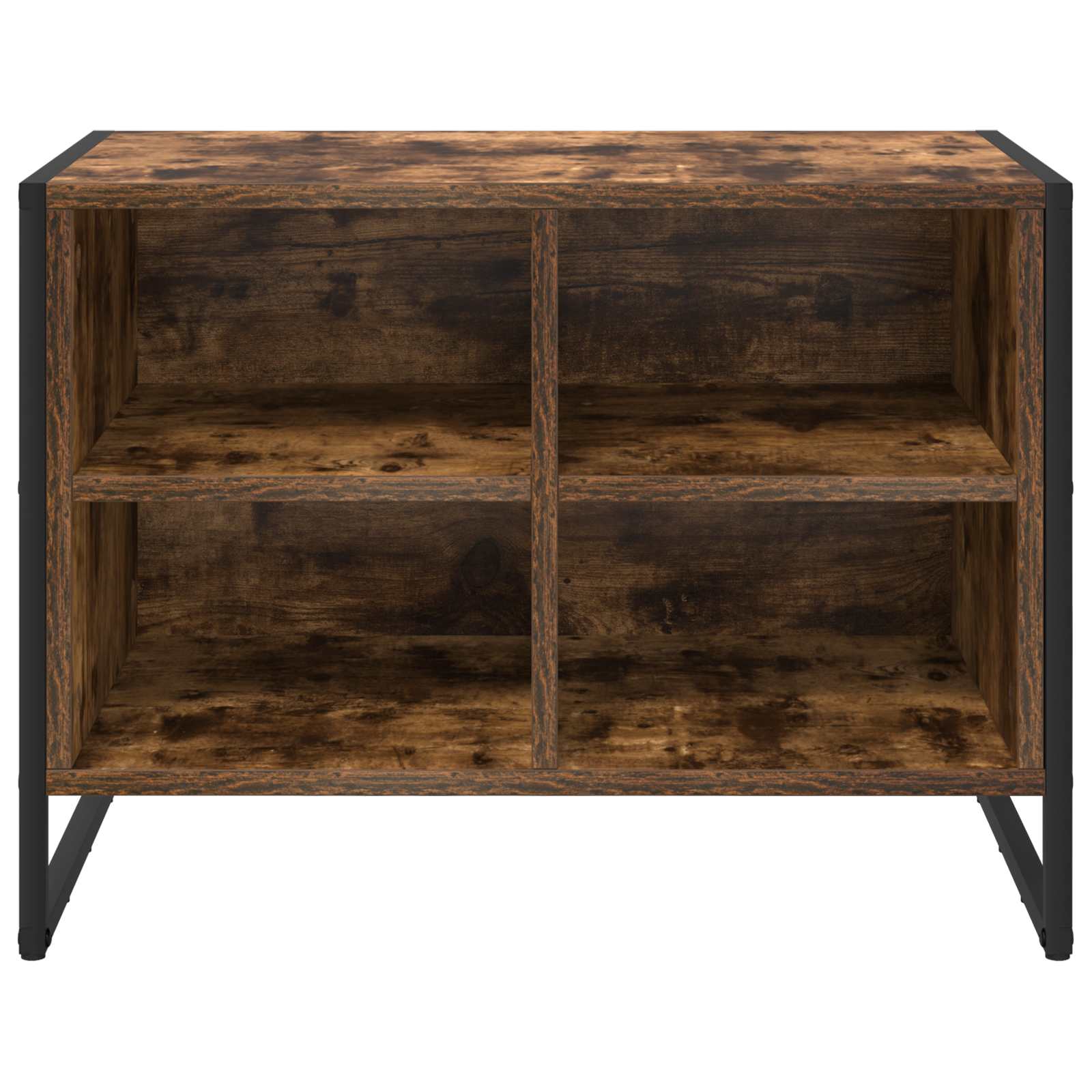 vidaXL Szafka na buty z przechowywaniem Dąb dymny 60 x 35 x 44 cm