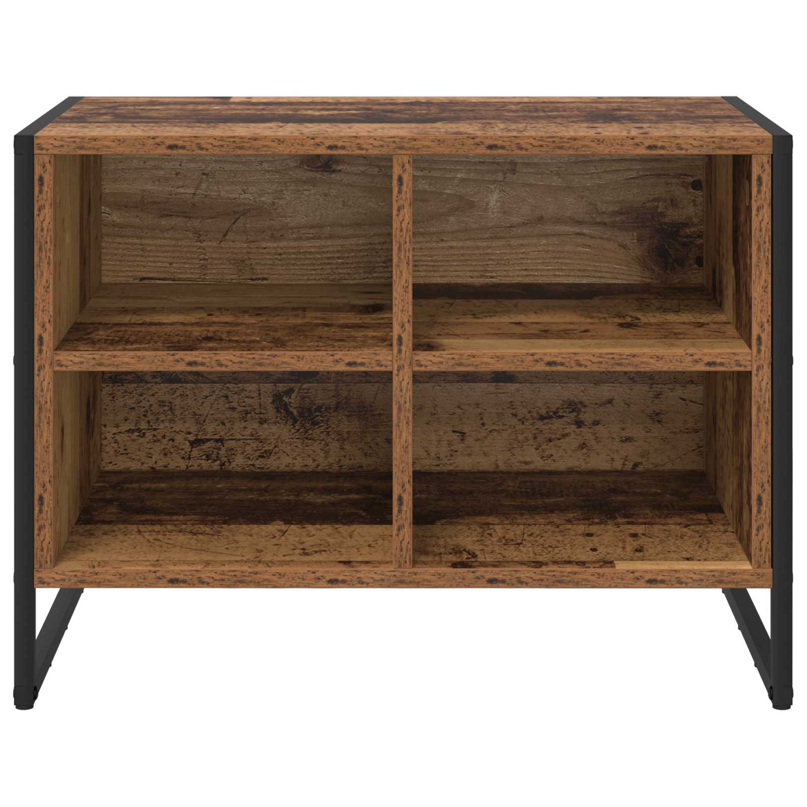 vidaXL Szafka na buty z przechowywaniem Stare drewno 60 x 35 x 44 cm