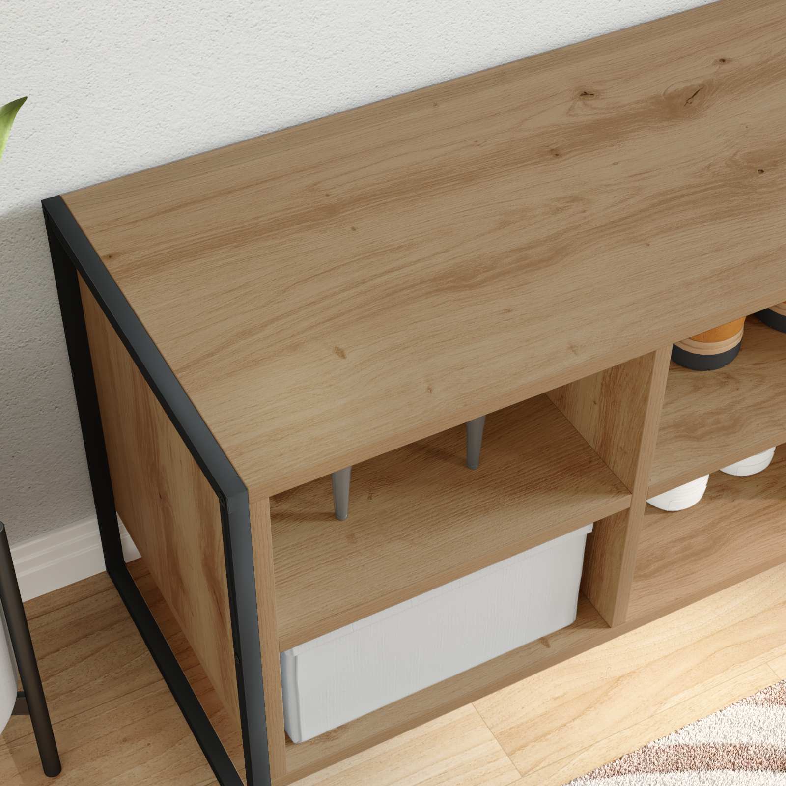vidaXL Szafka na buty Dąb rzemieślniczy 60 x 35 x 44 cm