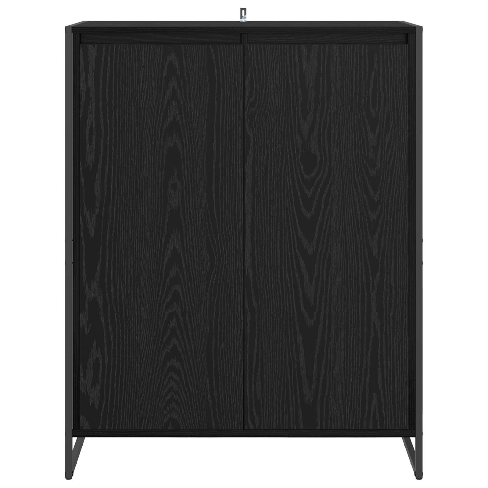 vidaXL Szafka na buty z przechowywaniem Czarny Dąb 79 x 36 x 100 cm