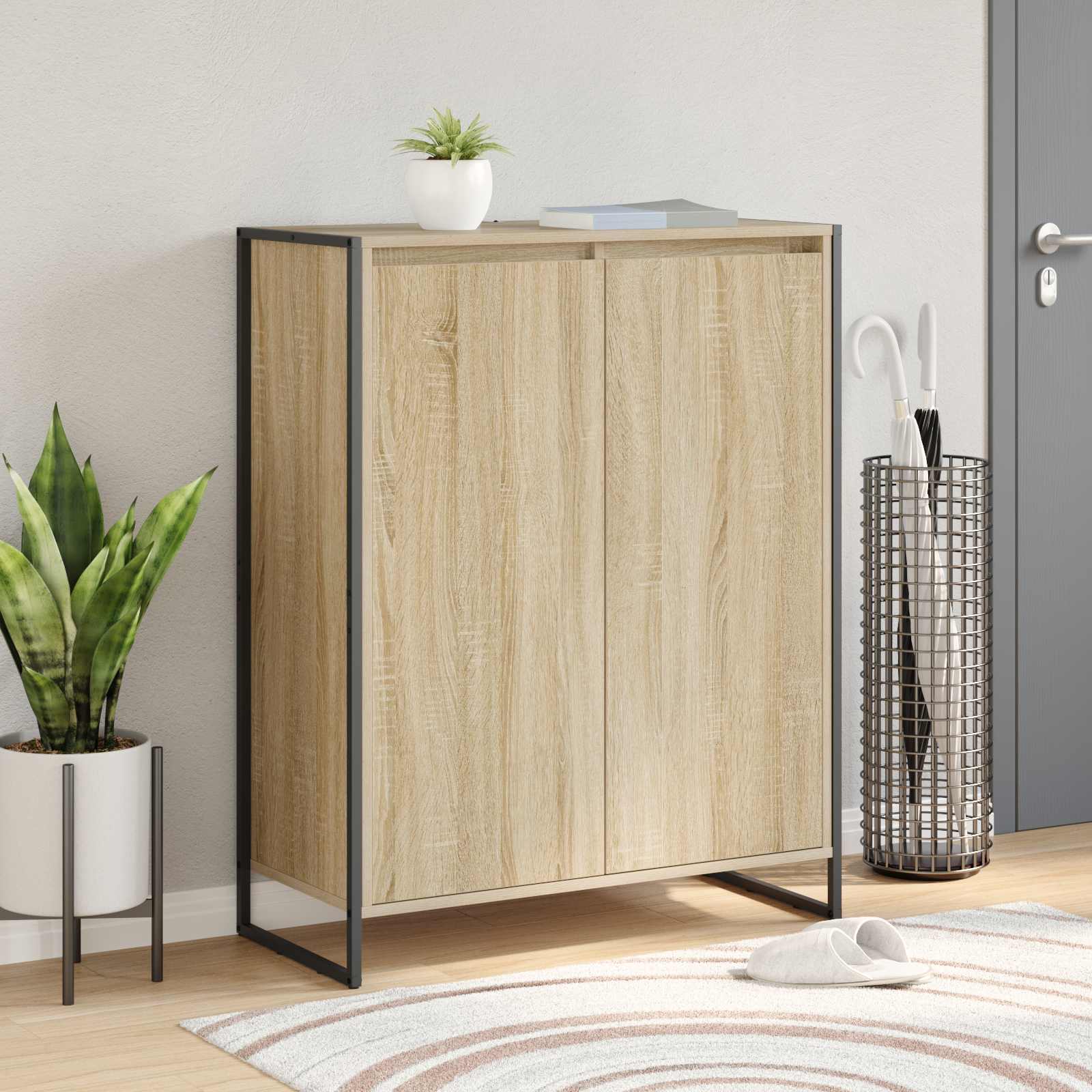 vidaXL Szafka na buty Sonoma 79 x 36 x 100 cm Materiał drewnopochodny