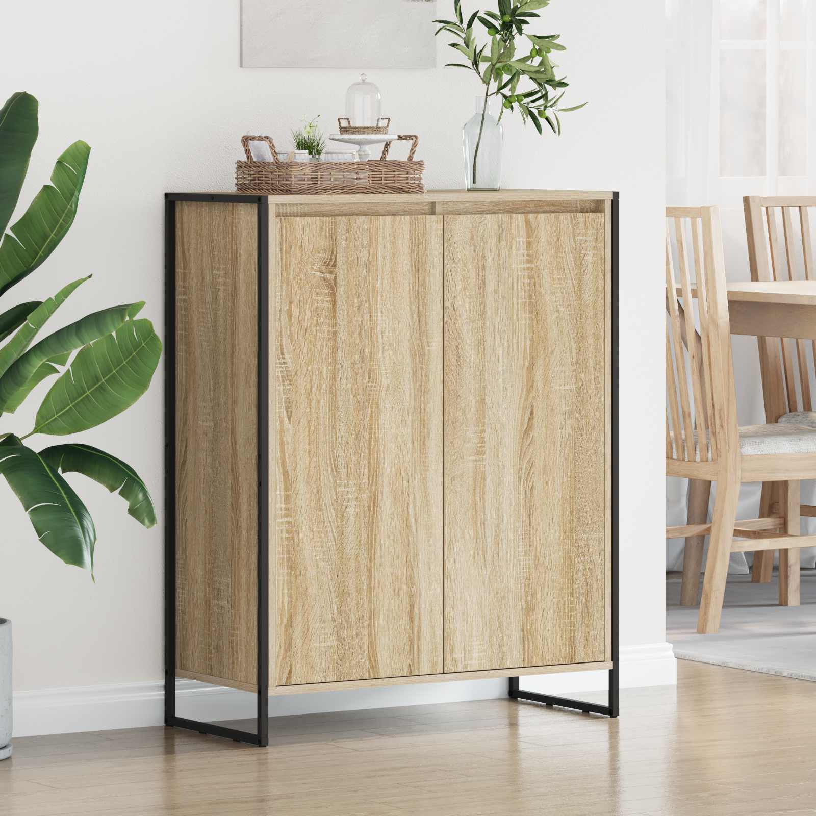 vidaXL Szafka na buty Sonoma 79 x 36 x 100 cm Materiał drewnopochodny