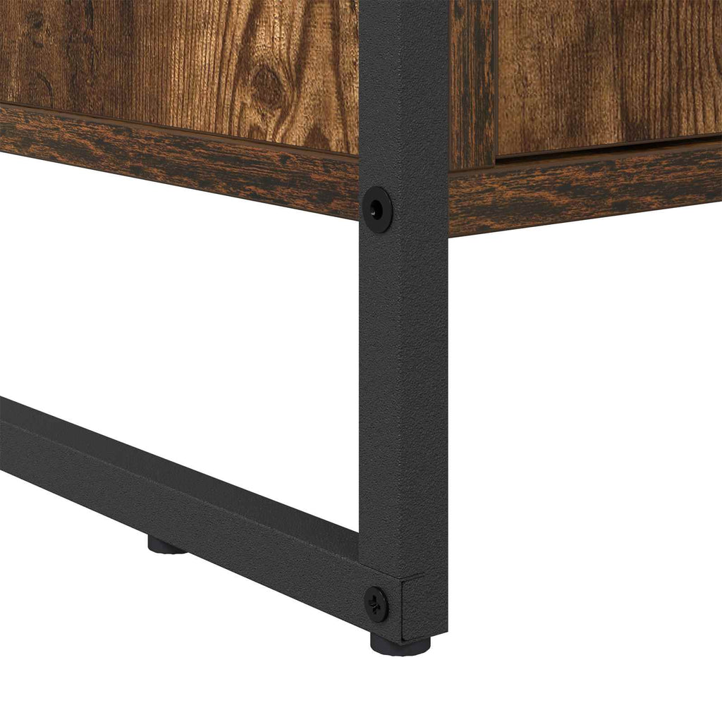 vidaXL Szafka na buty z przechowywaniem Dąb dymny 79 x 36 x 100 cm