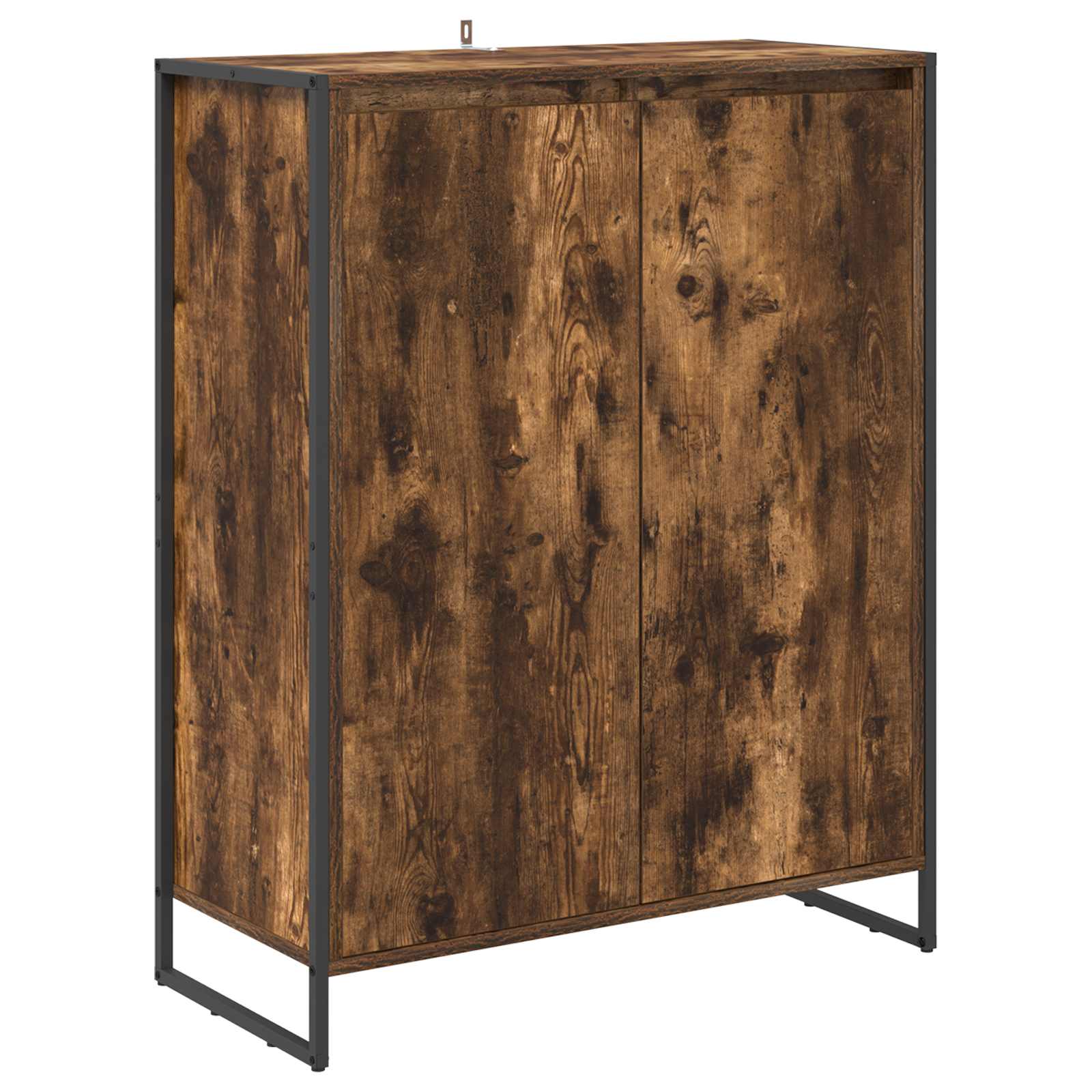 vidaXL Szafka na buty z przechowywaniem Dąb dymny 79 x 36 x 100 cm