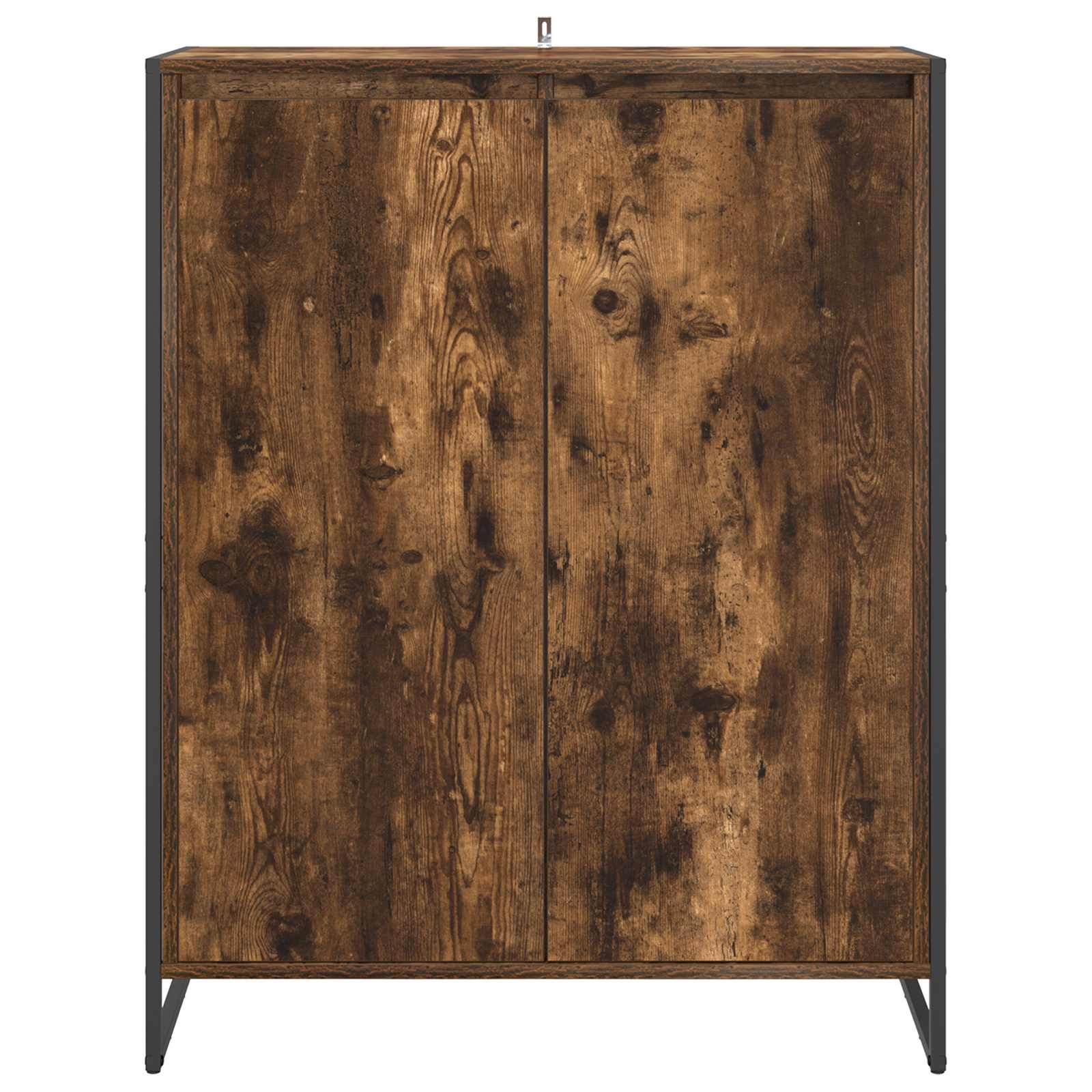 vidaXL Szafka na buty z przechowywaniem Dąb dymny 79 x 36 x 100 cm
