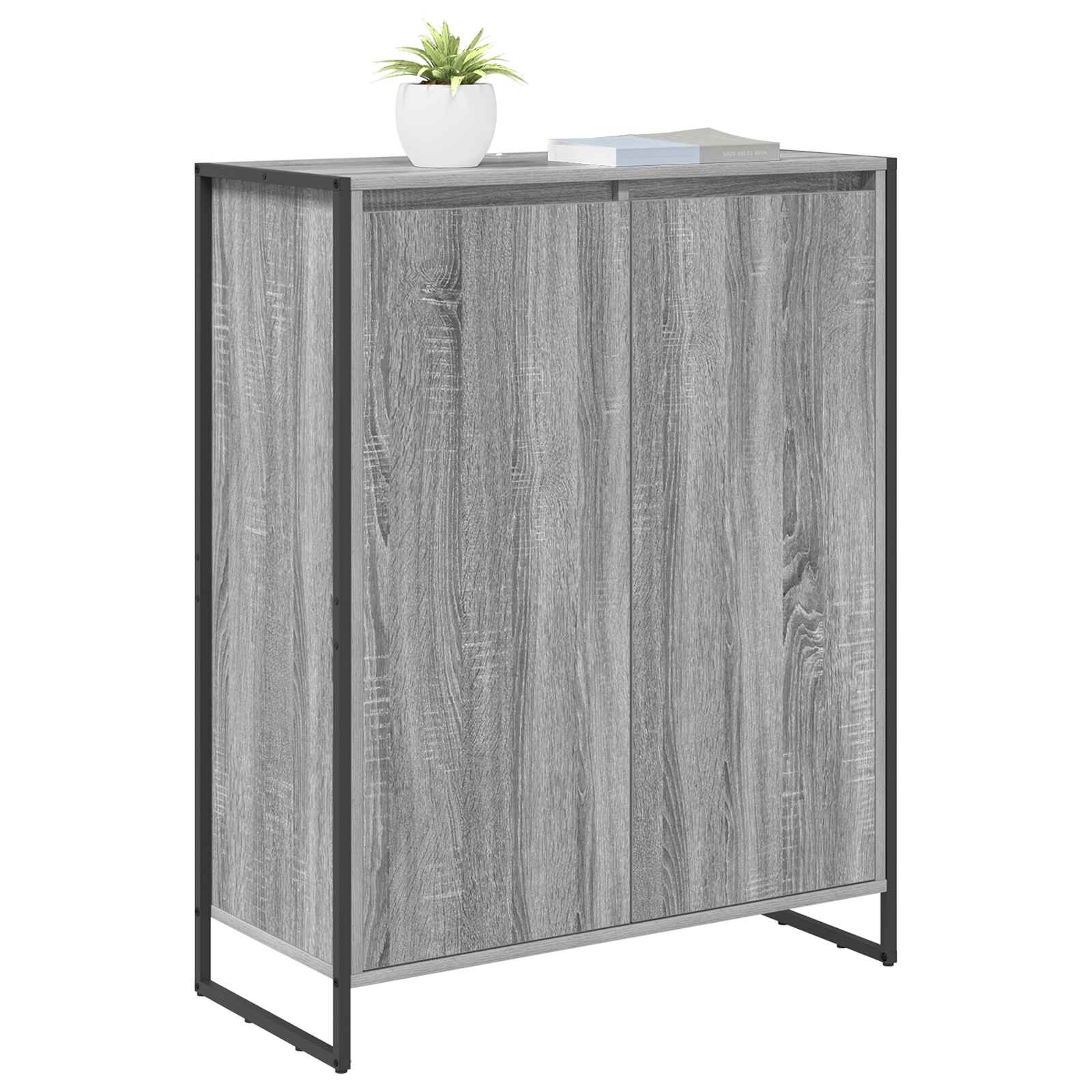 vidaXL Szafka na buty z przechowywaniem Szary Sonoma 79 x 36 x 100 cm