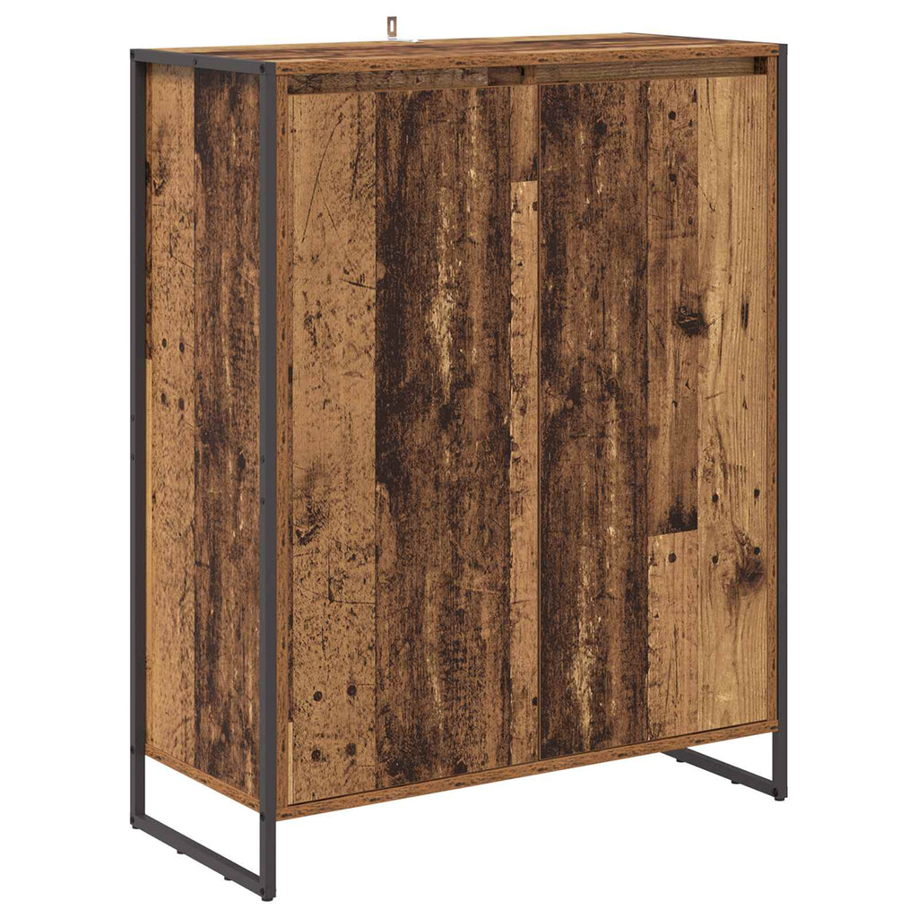 vidaXL Szafka na buty z przechowywaniem Stare drewno 79 x 36 x 100 cm