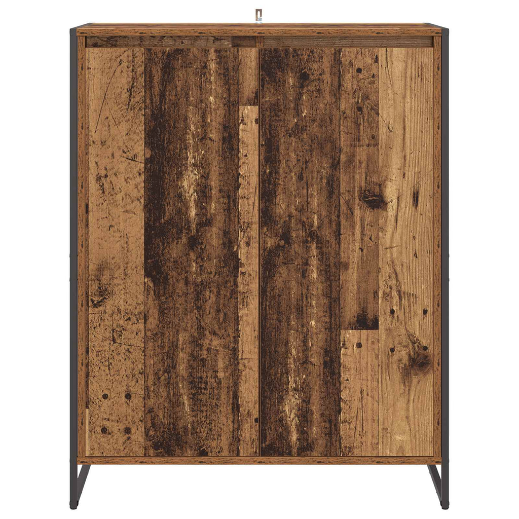vidaXL Szafka na buty z przechowywaniem Stare drewno 79 x 36 x 100 cm
