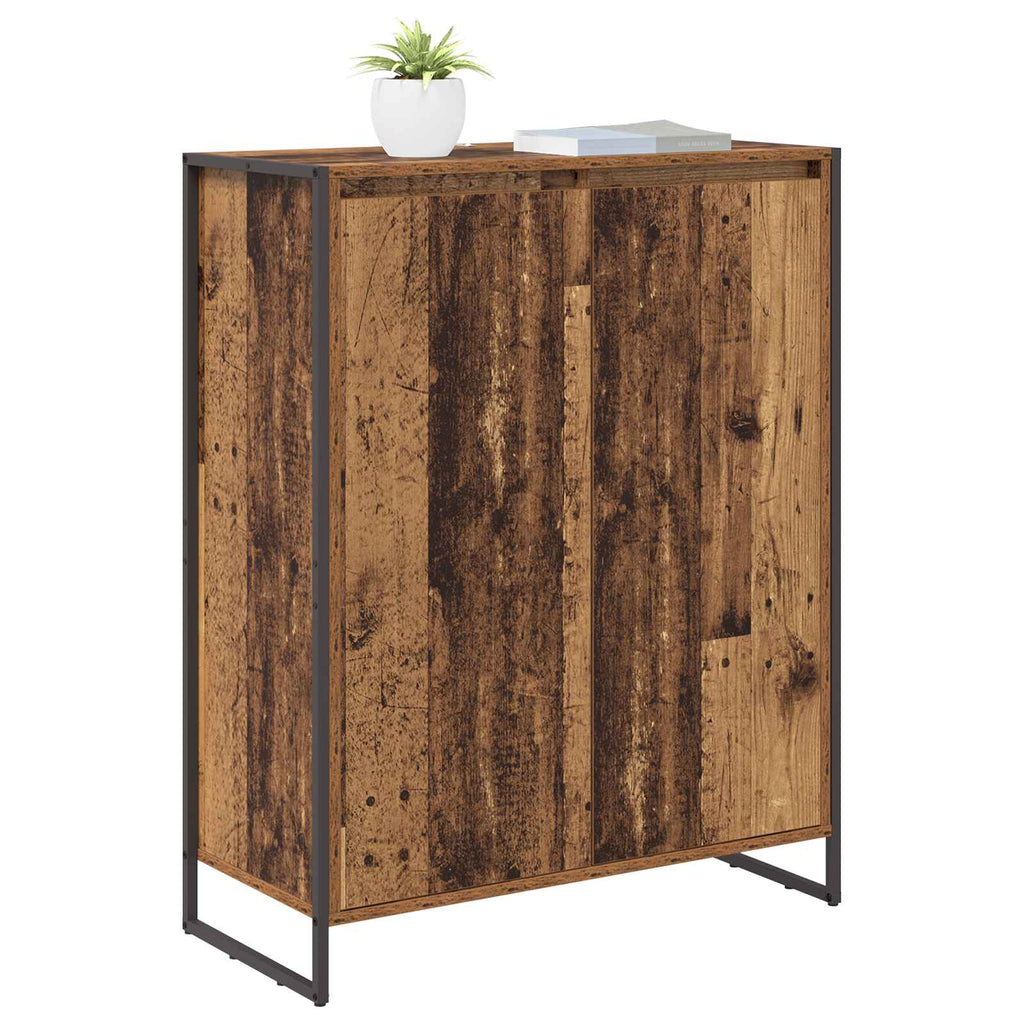 vidaXL Szafka na buty z przechowywaniem Stare drewno 79 x 36 x 100 cm