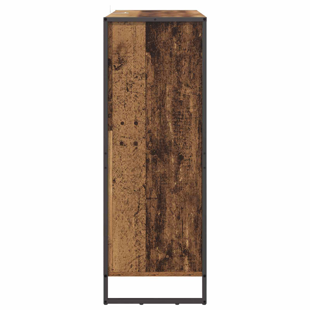vidaXL Szafka na buty z przechowywaniem Stare drewno 79 x 36 x 100 cm