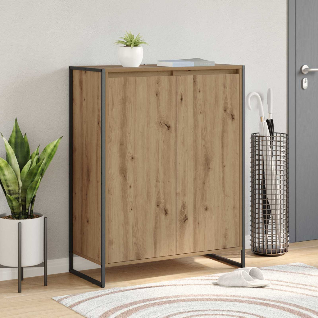 vidaXL Szafka na buty z drzwiami Dąb rzemieślniczy 79 x 36 x 100 cm
