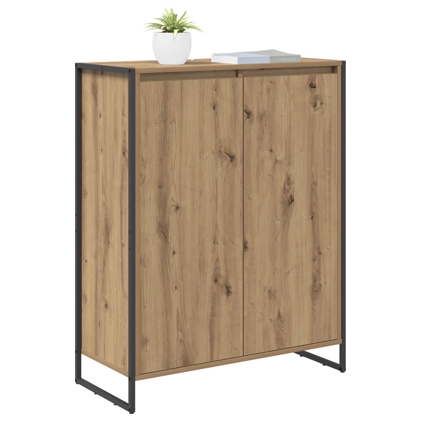 vidaXL Szafka na buty z drzwiami Dąb rzemieślniczy 79 x 36 x 100 cm