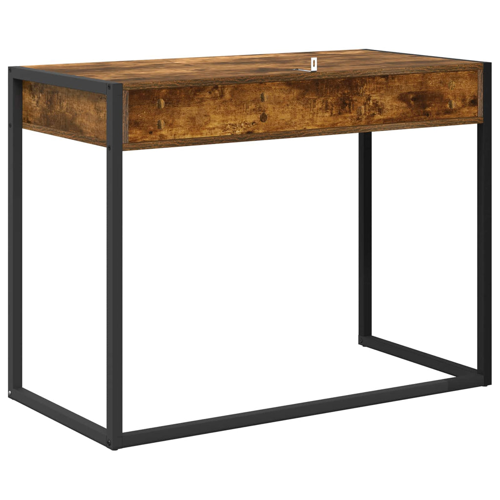 vidaXL Biurko Dąb dymny 100 x 50 x 75 cm Materiał drewnopochodny