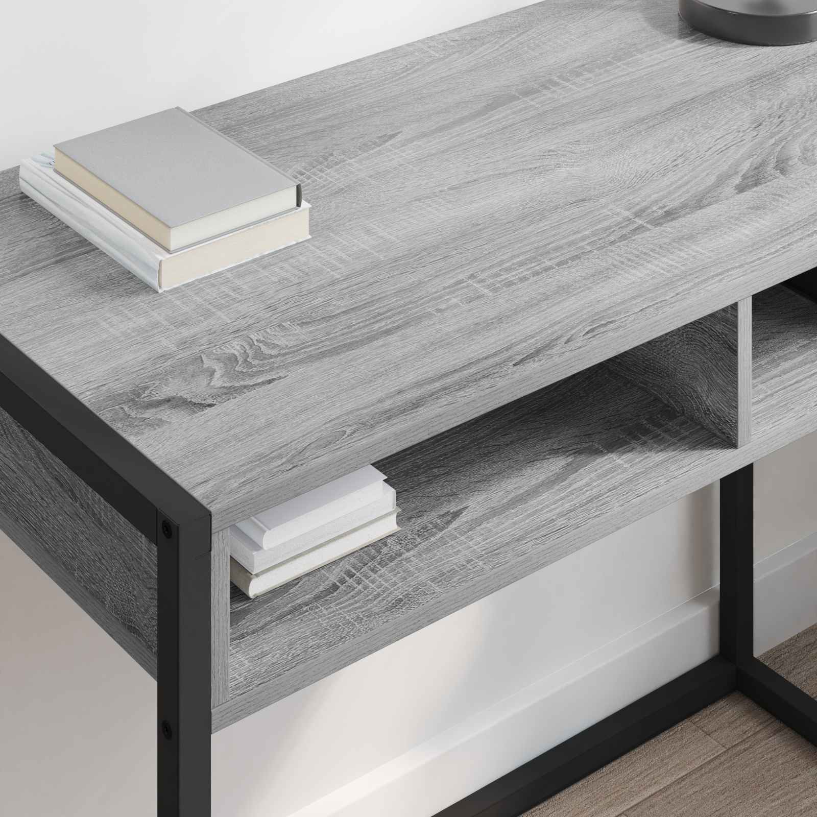 vidaXL Biurko Szary Sonoma 100 x 50 x 75 cm Materiał drewnopochodny