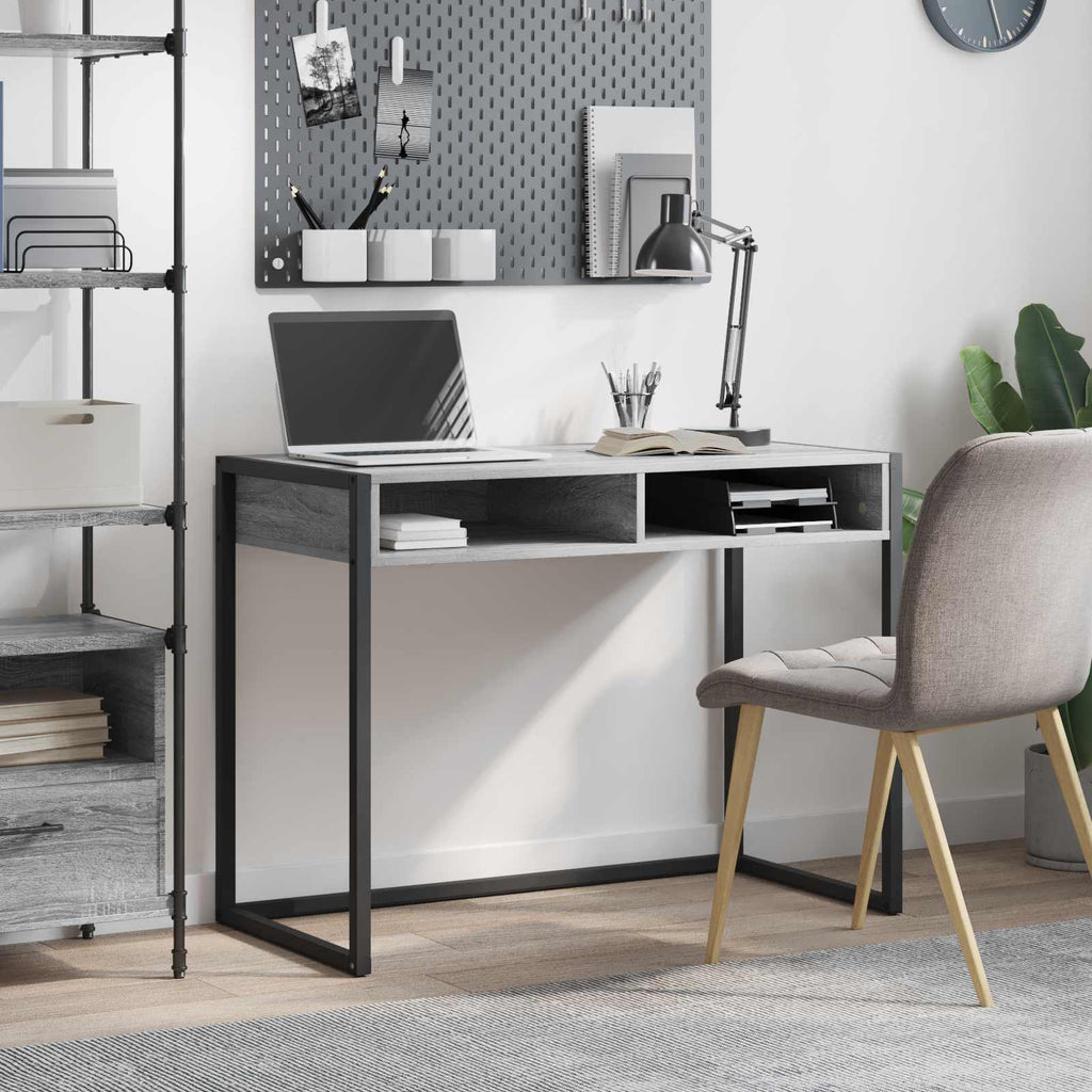 vidaXL Biurko Szary Sonoma 100 x 50 x 75 cm Materiał drewnopochodny